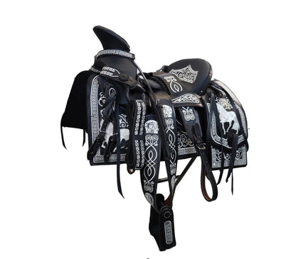Montura Bordada Cuadrada Negra